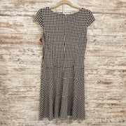 BLACK/WHITE CHECKED SHORT DRES