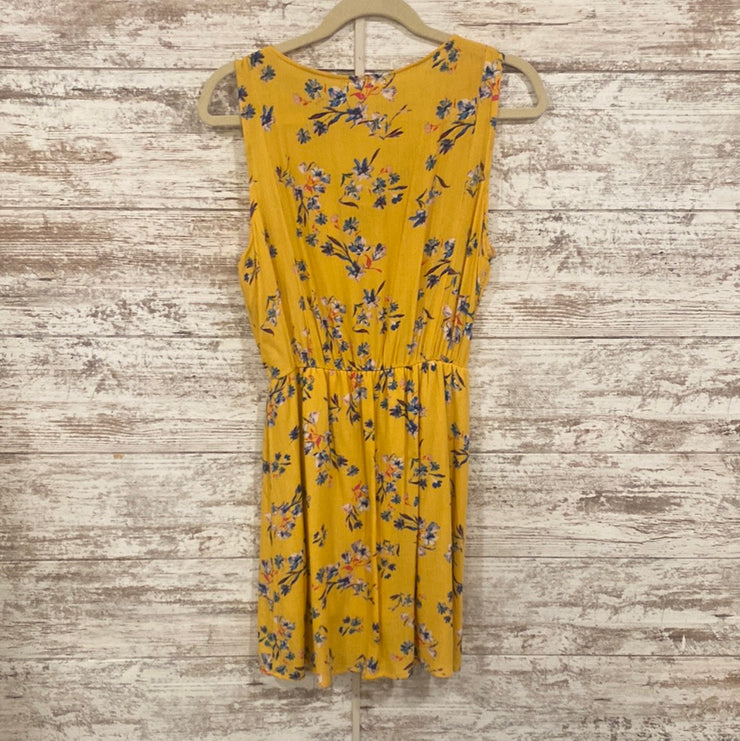 YELLOW/FLORAL SHORT DRESS