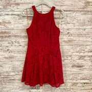 RED LACE SHORT DRESS