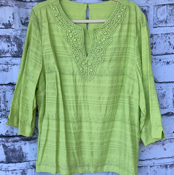 GREEN LONG SLEEVE TOP