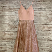 PINK/GOLD A LINE GOWN (NEW)