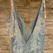 BLUE/PINK SPARKLY LONG DRESS