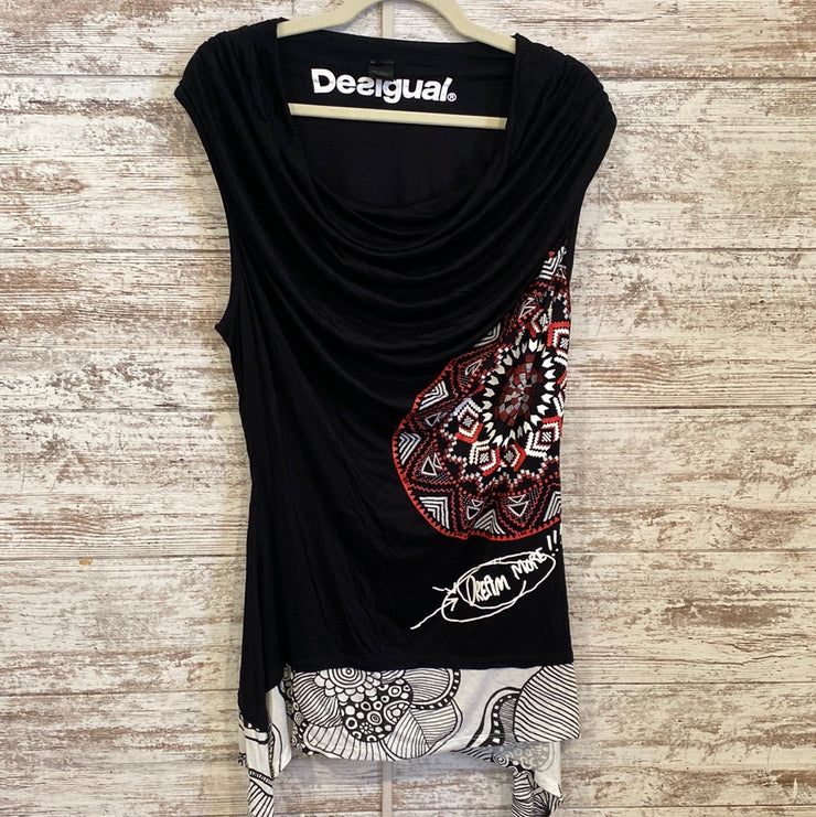 BLACK/WHITE COLORFUL TUNIC