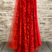 RED LONG EVENING GOWN