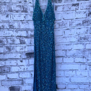 TURQUOISE LONG EVENING GOWN