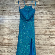 BLUE SPARKLY LONG DRESS (NEW)