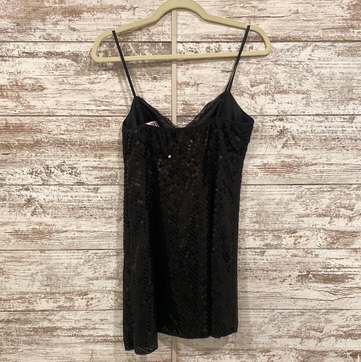 BLACK SEQUIN SHORT DRESS