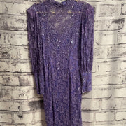 PURPLE SEQUIN LONG DRESS $1200