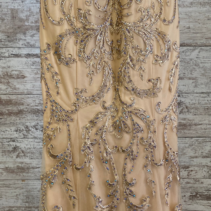 GOLD SPARKLY LONG DRESS