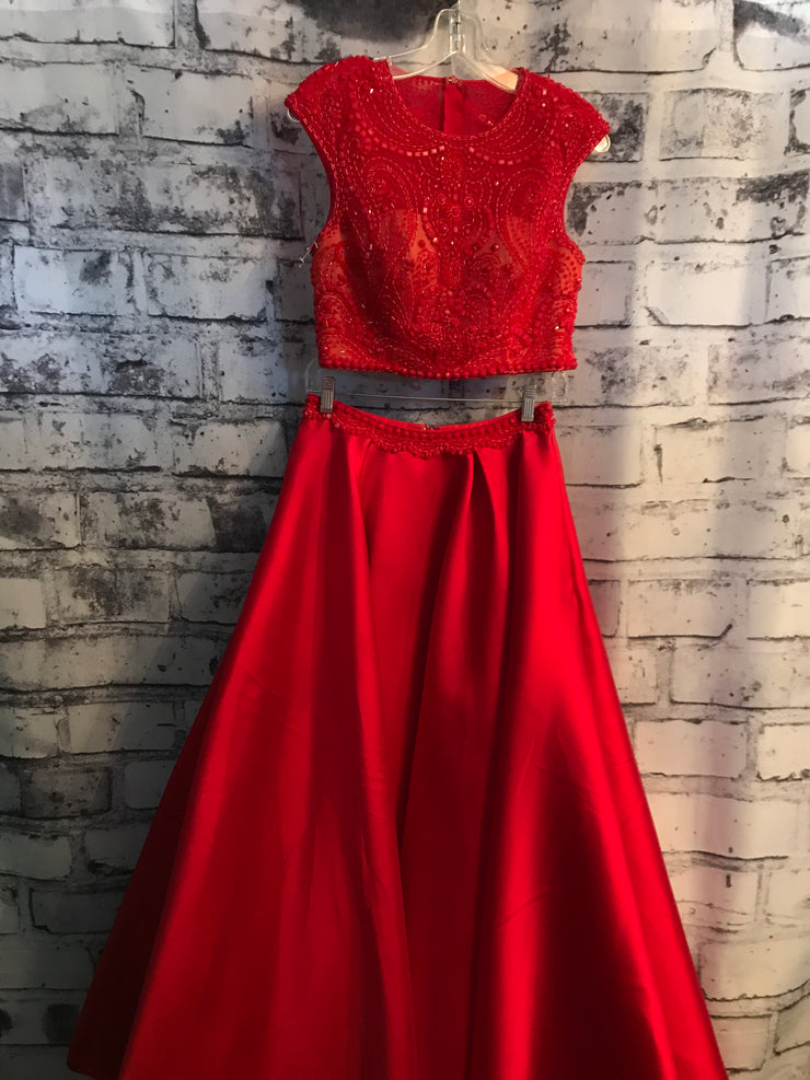RED 2 PC. PRINCESS GOWN SET