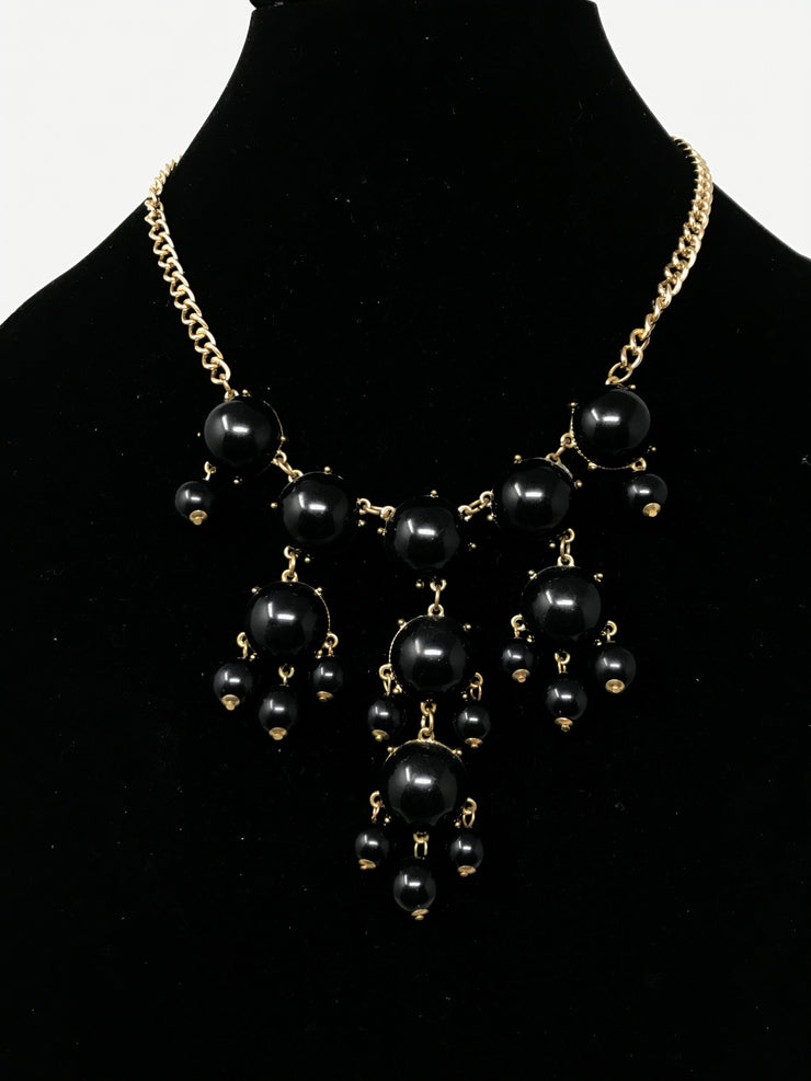 GOLD/BLACK BEAD NECKLACE