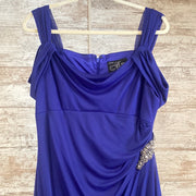 ROYAL BLUE LONG EVENING GOWN