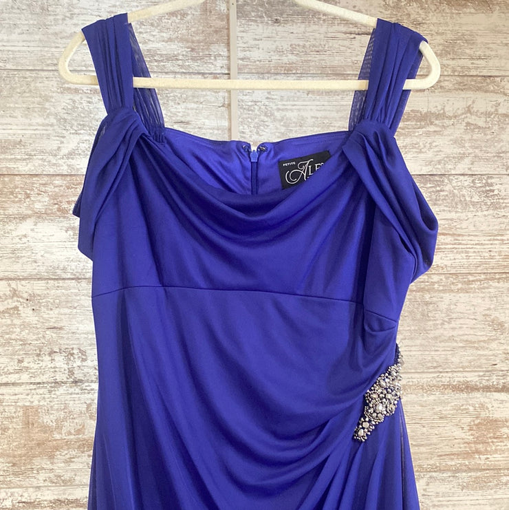 ROYAL BLUE LONG EVENING GOWN