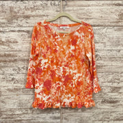ORANGE/PINK FLORAL TOP