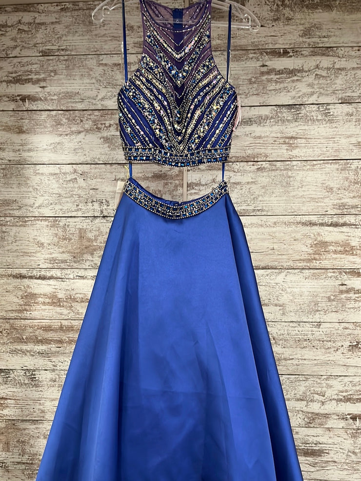 ROYAL BLUE 2 PC. A LINE GOWN