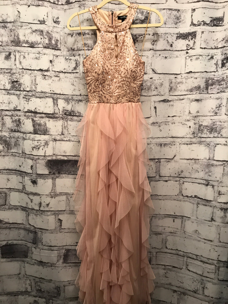 LIGHT PINK A LINE GOWN