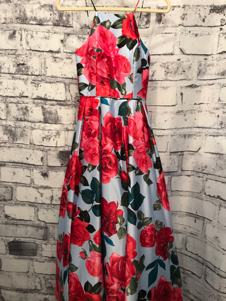 COLORFUL FLORAL ALINE GOWN