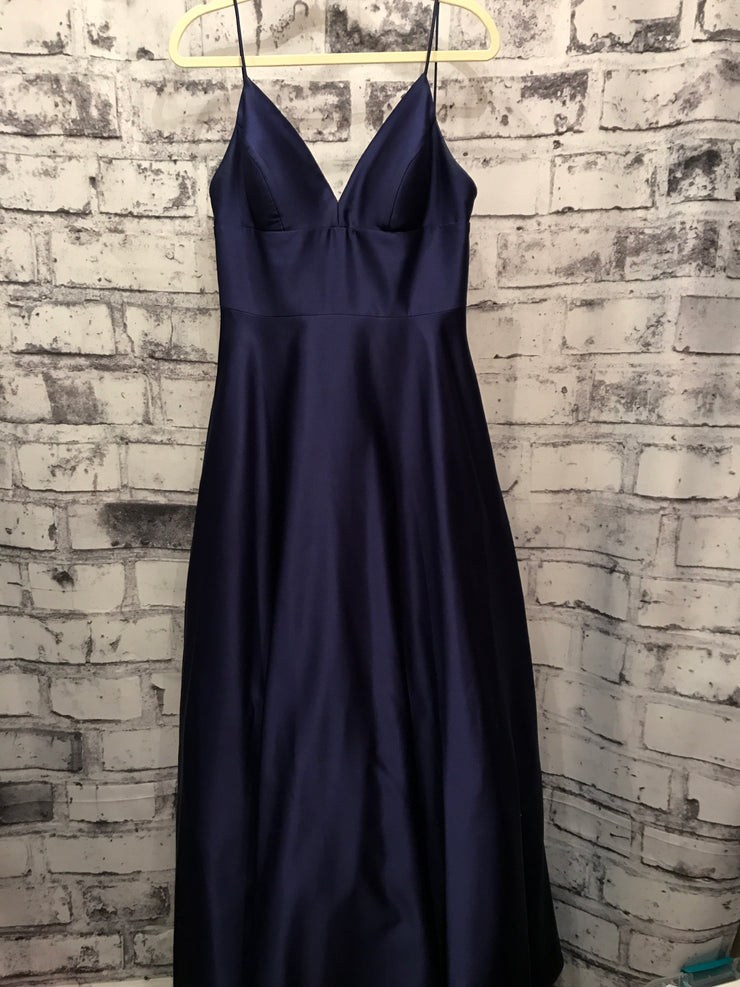 NAVY A LINE PRINCESS GOWN
