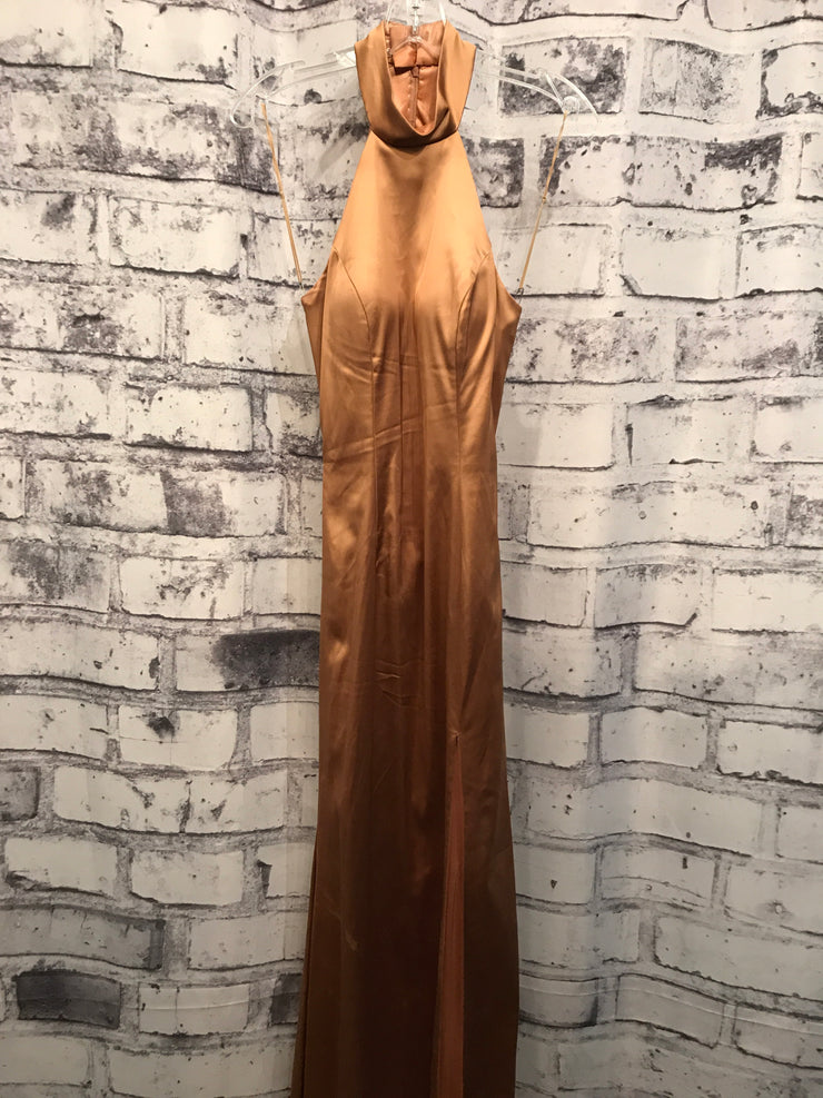 BRONZE LONG EVENING GOWN