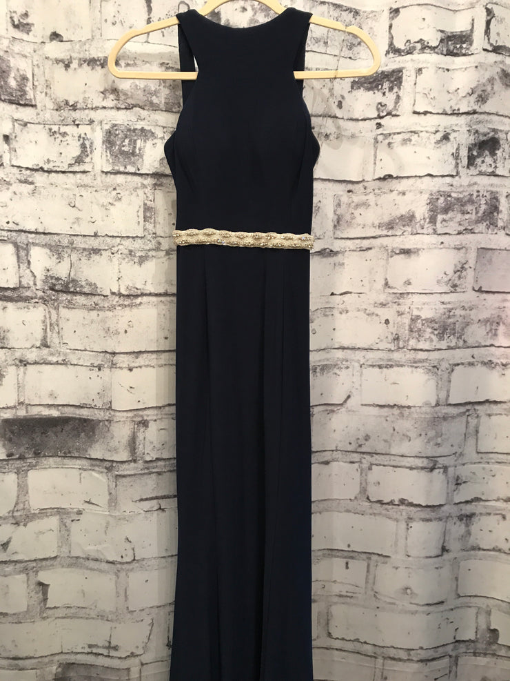 NAVY LONG EVENING GOWN