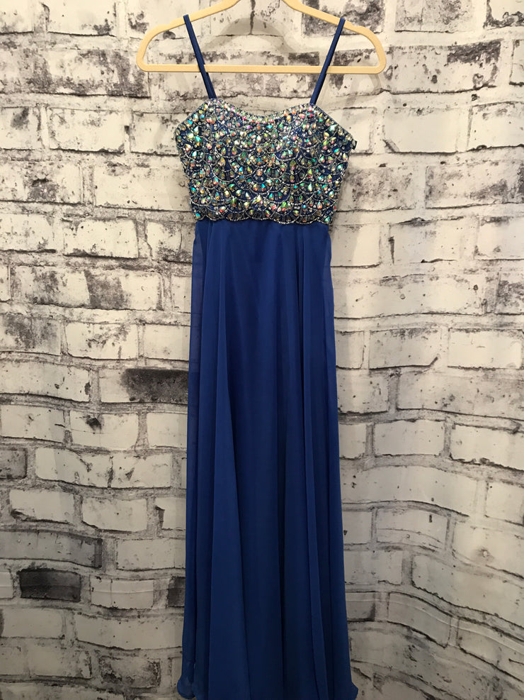 BLUE LONG EVENING GOWN