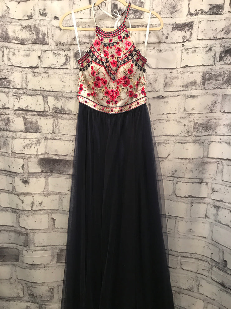 NAVY/FLORAL A LINE PRINCESS