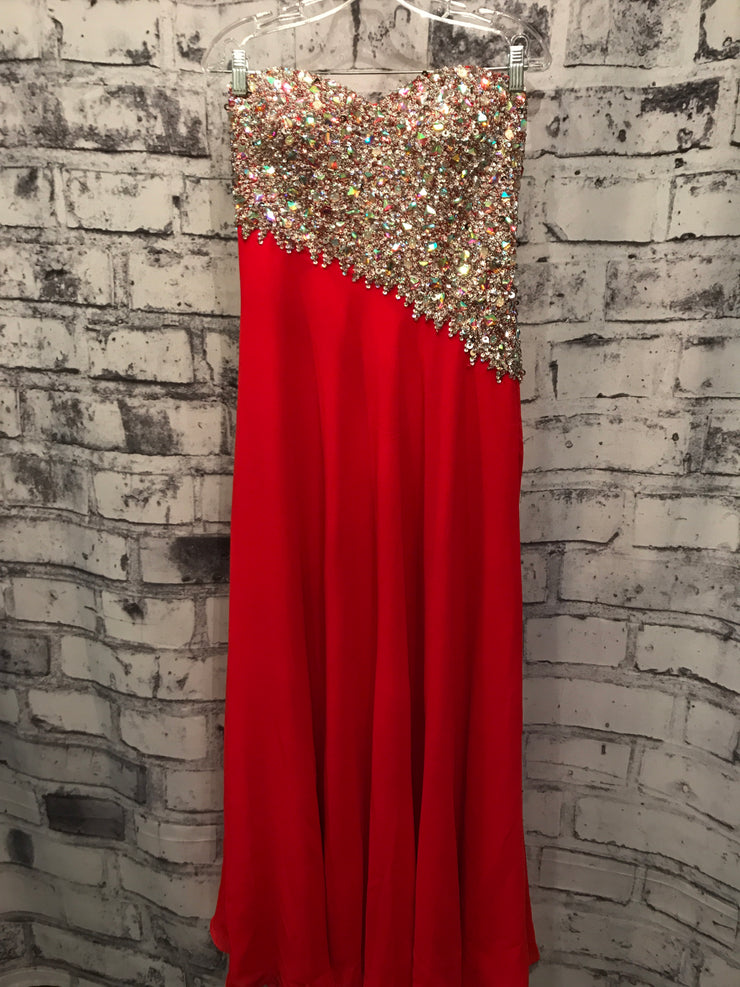 RED LONG EVENING GOWN