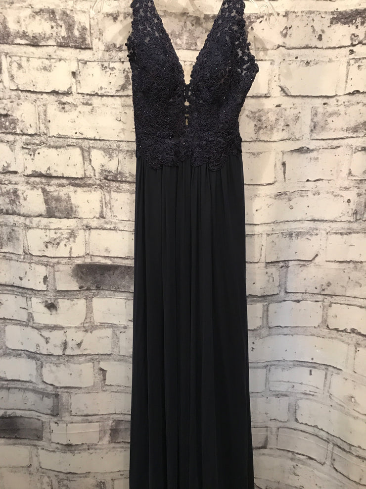 NAVY LONG EVENING GOWN