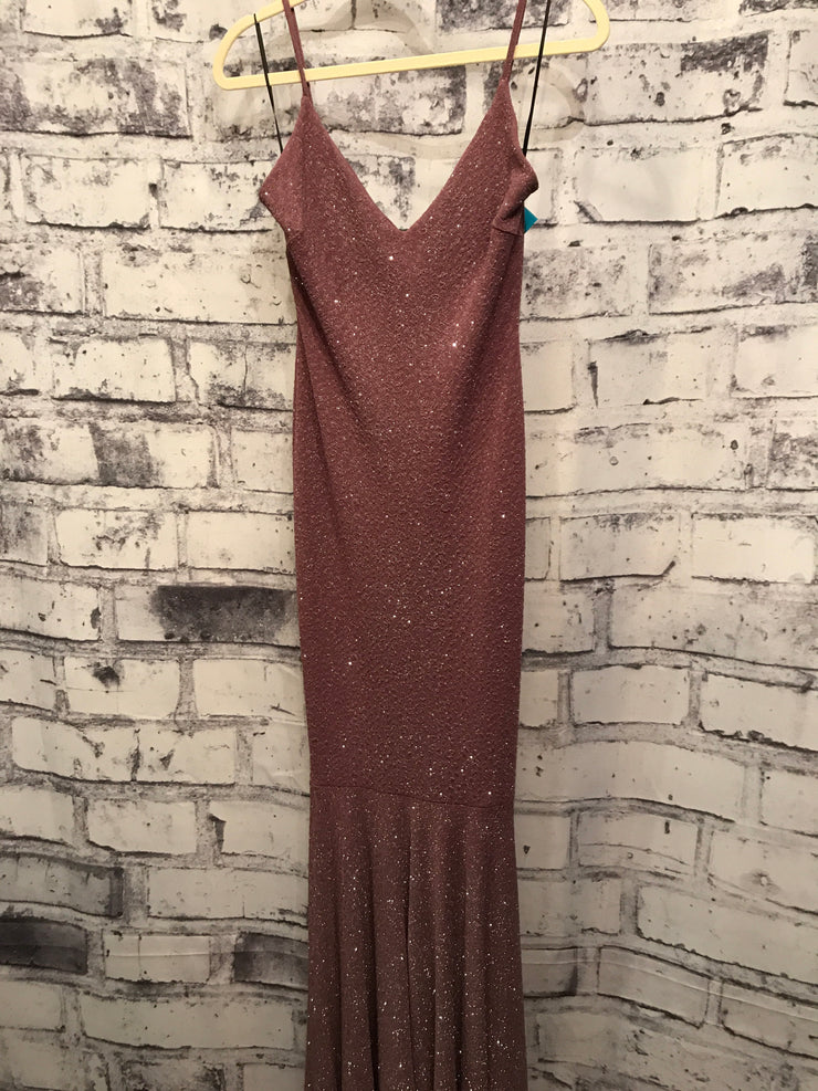 DUSTY ROSE LONG EVENING GOWN