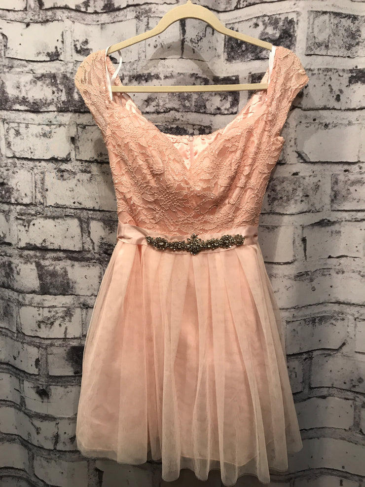 PINK LACE SHORT DRESS