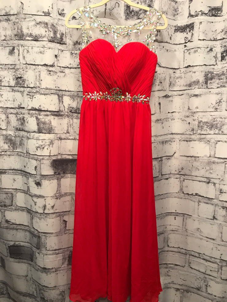 RED LONG EVENING GOWN