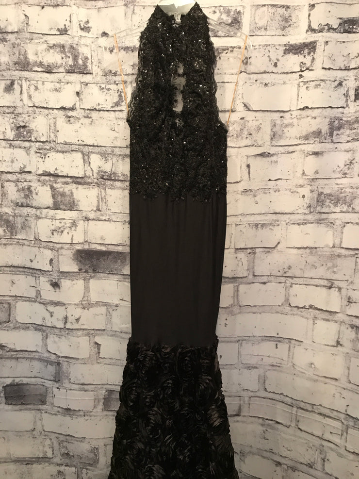 BLACK SEQUIN MERMAID GOWN