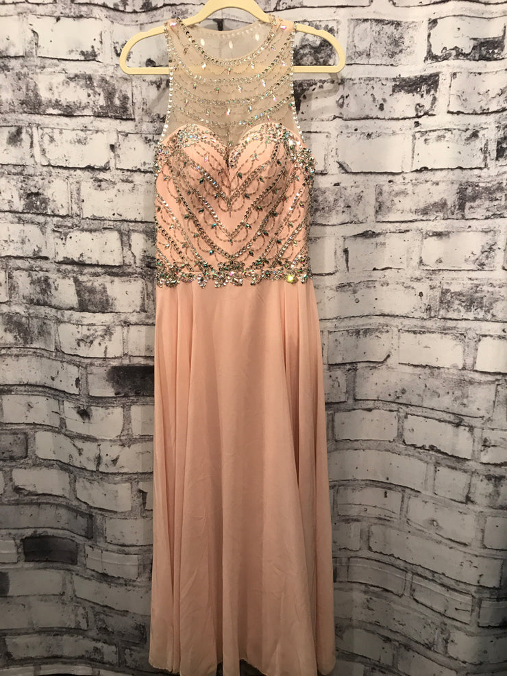 PINK BEADED LONG GOWN