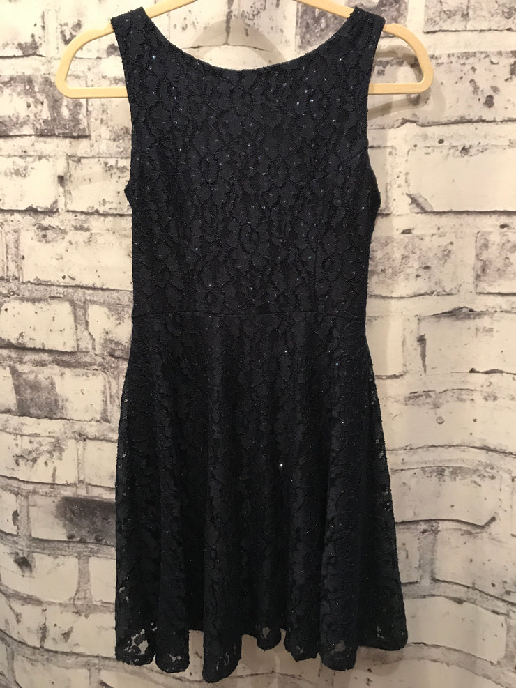NAVY SPARKLY SHORT DRESS